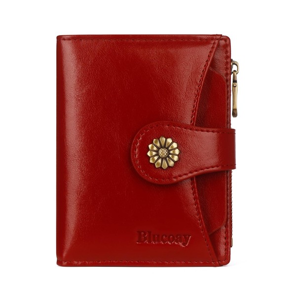 Blucoay Womens Wallet,RFID Blocking Wallet Women Soft Leather Bifold Wallets