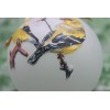 B011 Hand-made Christmas Ornament - wild bird - pair gold