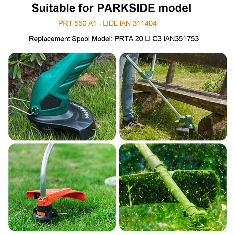 ERHUO 4 pieces replacement thread spools, grass trimmer thread for