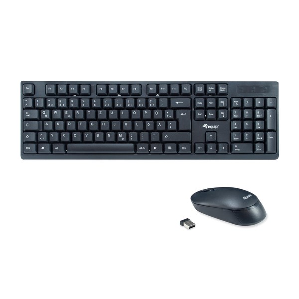 equip 245220 Wireless Keyboard and Mouse Set, German Layout (QWERTZ)