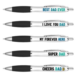 DV DESIGN 5 x Best Dad Pens - Love Daddy Blue Father's Day Quotes Inspiring Gift #75723