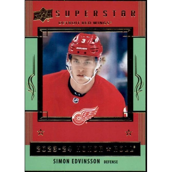 2023-24 Upper Deck Hockey Honor Roll Green Simon Edvinsson Rookie