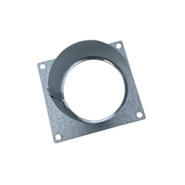 4 Inch Duct Flange by Vent Works - Metal Wall Plate Kit Connector Easily Accepts Dryer Vent Hose - Galvanized HVAC Fitting Fits Any 4in Round Ducting Including Flexible, Semi Rigid or Solid Pipe
