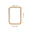 sourcing map 4Pcs Metal Rectangle Ring, 1 1/2 x 1
