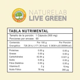 Naturelab Ácido Fólico 500mg 60 Caps Sfn                                                                                                              