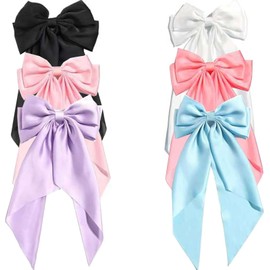 BetterJonny 6 Colors Ribbon Barrette Hair Clip, Large Bowknot Hair Clip, Stylish, Elegant, Hairpin, Wedding Head, Hair Ornament, Wedding, Kimono