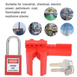 Lockout Tagout Lock Kit, Portable Non-Slip Padlock Kit for Mechanical Devices