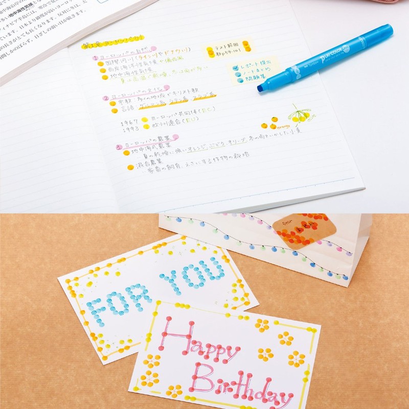 Tombow Play Color Dot Pen Water Based Marker, 3 Colors