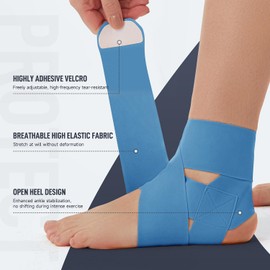 Domaste Ultra Thin Ankle Wraps Ankle Brace for Men ＆ Women, Adjustable Ankle Straps for Arch, Sprained Foot, Tendinitis, Football, Basketball, Running（Royal Blue, 2 Pack）