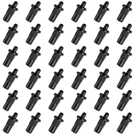 uxcell 7.5mm Cabinet Door Repair Pins, 36 Pcs Plastic Damper Replacement Pins Spring Axis Loaded Pins Furniture Door Panel Connector for Shutter Kitchen Cabinet, Black