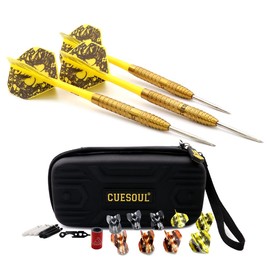 CUESOUL Big Beast 90% 26g Gloden Steel Tip Tungsten Dart Set with Dart Case