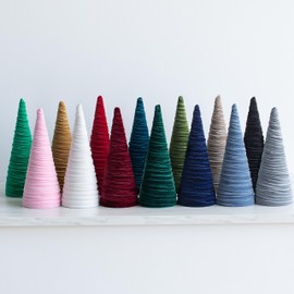 Single Velvet or Fabric Cone, You Choose the Color, Seasonal Mantel, Valentine's, Wedding Centerpiece, Nursery Decor, Holiday Entryway, Rustic Winter Home, Farmhouse Home Decorations (Large)