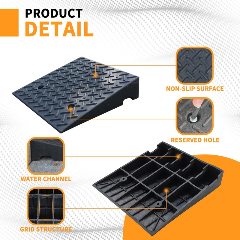 Curb Ramps for Driveway 5" Rise Height 2 Pack Heavy