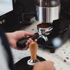 IIF Coffee Tamper Espresso Press Flat Base Coffee Tamper, Wood