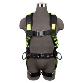 Safewaze 021-1451 PRO Construction Harness: 3D, QC Chest, QC Legs, Free Floating Waist Pad