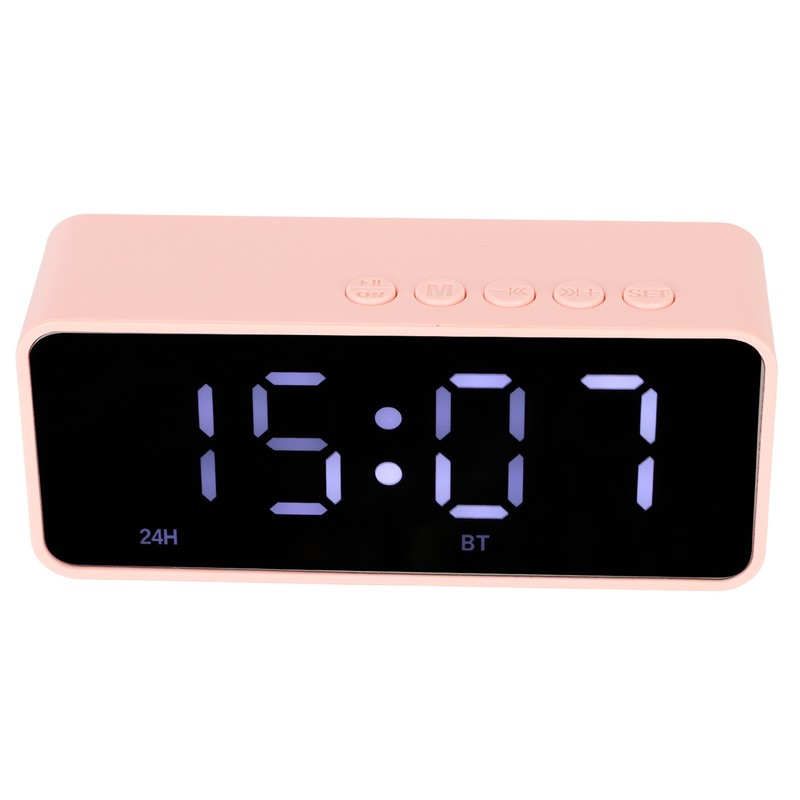 Alarm Clock Bluetooth Speaker Distortion Free USB Charging Mirror Display