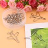10pcs Cute Airplane Shape Paper Clips Card File Clips Clamps