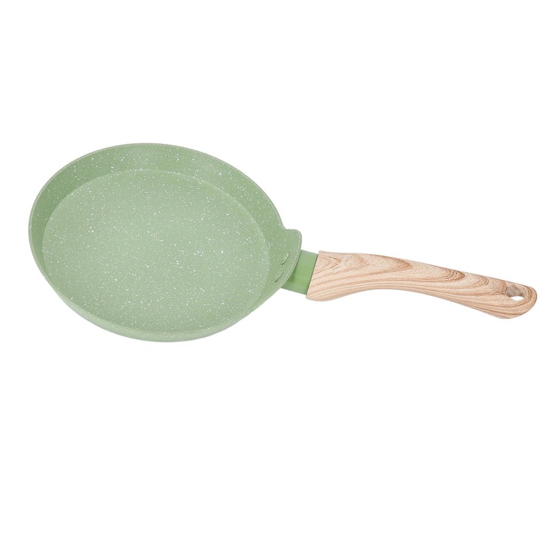 Frying Pan Wood Handle Aluminum Alloy Cooking Skillet Fast Heating
