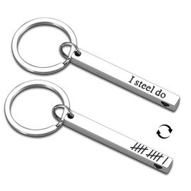 11th Anniversary Steel Gifts for Her Him, Steel Gifts for 11th Anniversary, 11Year Wedding Anniversarys Gift for Wife Husband, 11 Year Anniversarys Keychain for Couples, Christmas Gift for Women Men