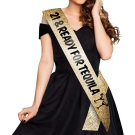 21 & Ready for Tequila Sash - Finally 21 sash, 21st birthday, Finally 21 birthday sash, 21th Birthday Sash, birthday sash 21, 21st birthday decorations for her, 21st birthday sash