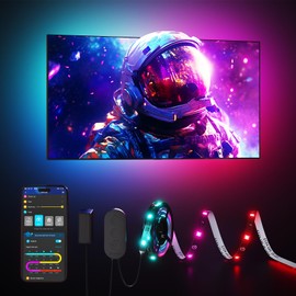 Govee Govee TV LED Backlight Strip, RGBIC Smart LED Backlight for 40-50inch TVs, Music Sync, Wi-Fi Bluetooth & App Control, Works with Alexa & Google Assistant, 77 Scene Modes, Adapter