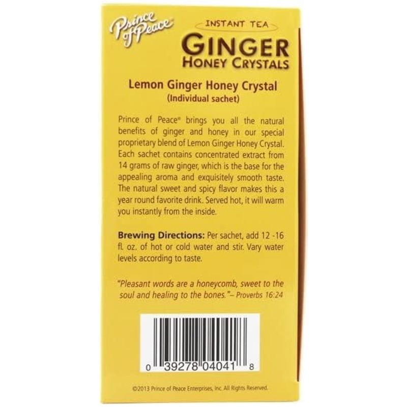 Prince Of Peace Ginger Hny Crystals Inst 10 Bag
