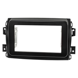 tomzz Audio 2414-101-2 Double DIN Radio Faceplate HQ Compatible with Fiat Ducato Series 8 from 2021 Black with Device Holder