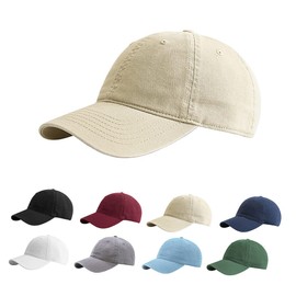 Etyepoh Baseball Cap for Men and Women, Unisex Cap Adjustable Pure Colour Baseboard Baseball Cap Hat, C-beige