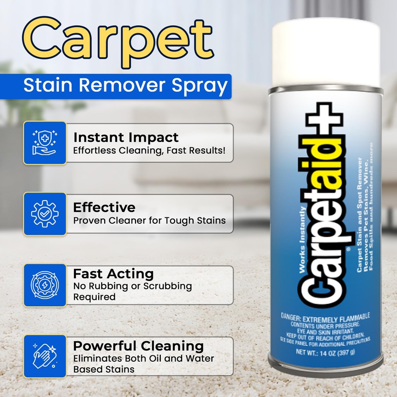 Carpet Aid Spot and Stain Remover, pH Balanced Cleaner for