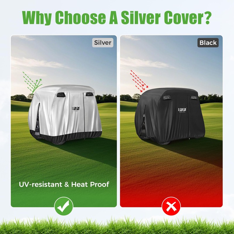 10L0L 4 Passenger Golf Cart Cover for Yamaha EZGO Club