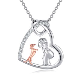 VENACOLY Dachshund Gifts Dachshund Dog Necklace Sterling Silver 925 Dachshund And Women Pendant Necklace Weenie Dog Jewellery For Women Dachshund Lover