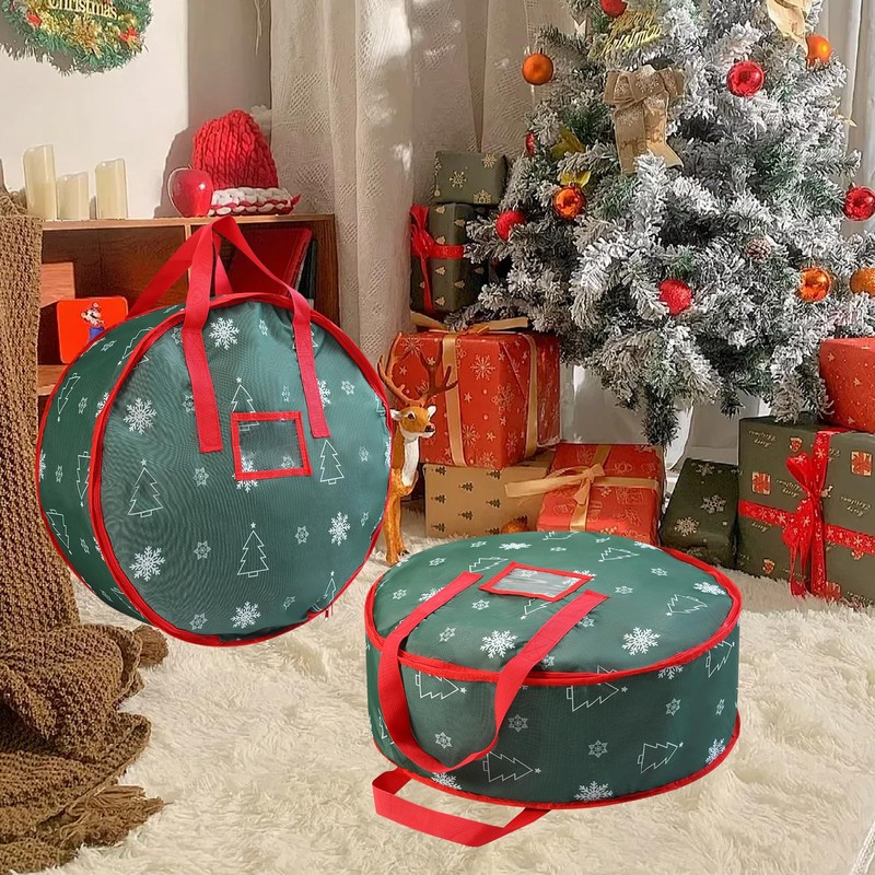 YIYA Christmas Wreath Storage Box 24 Inch Garland Holiday Container