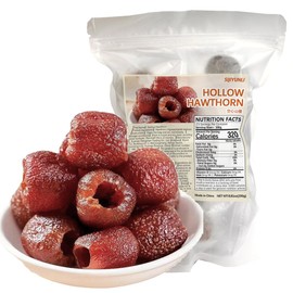 SIJIYUNLI-Hollow Hawthorn 250g/8.81oz holiday candy seedless hawthorn candied fruit, children's appetizer snack, seedless fruit flesh preserved fruit