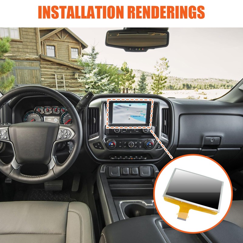 SHUNTALL 8" LCD Touch Digitizer Screen Digitizer Radio Navigation Compatible