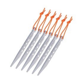 iBasingo V-shaped Titanium Pegs Ultralight Tent Stakes Pegs Portable Ground Nails Outdoor Camping Heavy Duty Tent Accessories Ti4007P (6 pieces/lot)