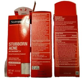 Neutrogena Stubborn Acne AM Treatment, 2.0 oz (56 g) NEW 3PK New In Box