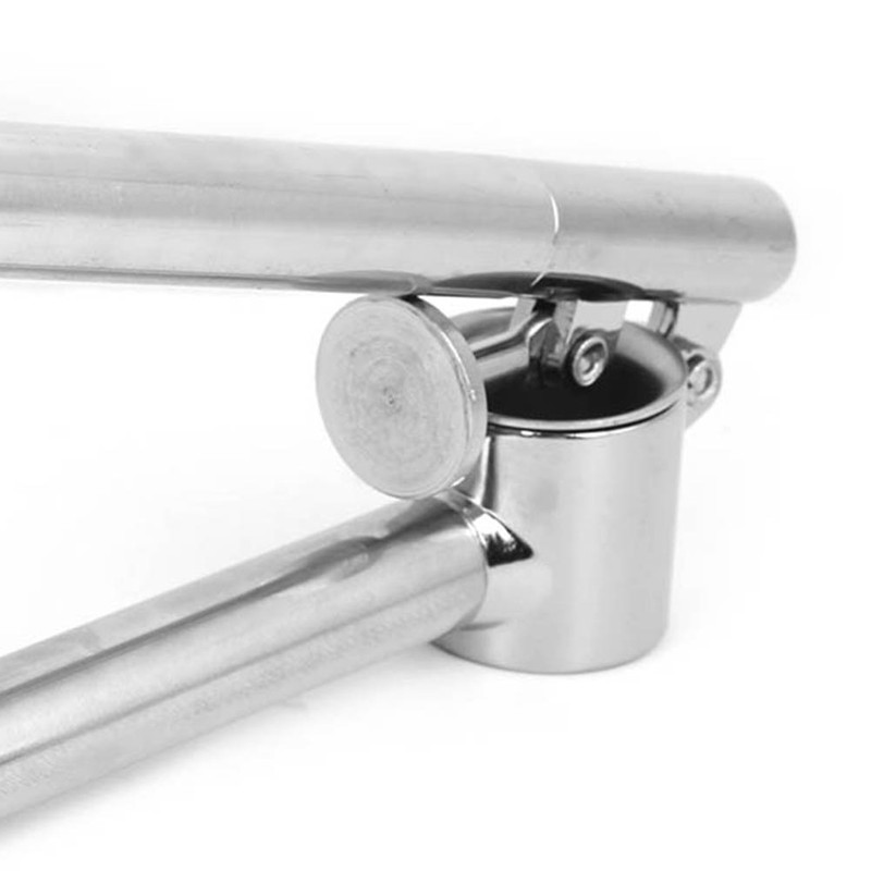 Stainless Steel Manual Food Garlic Press Crusher Mincer Squeezer Household