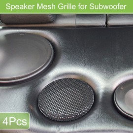 ACROPIX Universal 4.5 Inch Speaker Grills Mesh for Audio Subwoofer 120x6.5mm Grille without Frame Black - Pack of 4
