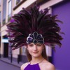 Poememgi Mardi Gras Headbands, Carnival Feather Headwear, Fasinator Headpiece for