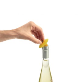 Charles Viancin - Sunflower Silicone Bottle Stopper - Creates an Airtight Seal on Standard Bottles - BPA-Free, Food-Grade Silicone - Dishwasher Safe
