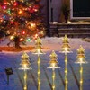 ILLUMINEW Christmas Outdoor Decorations, Solar Tree Pathway Lights, 5 Pack