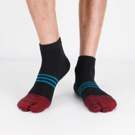 WIOIW Tabi Socks, 2 Toe Socks, Men's, Men's, Sweat Absorbent, Quick Drying, Set of 6 Pairs, #7