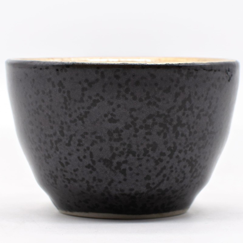 Mino Ware 464-0007 Black Glazed Cup Guinomi Ochoko Diameter 2.0