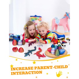 8 Pcs 3D Printed Dragon with Dragon Inside, Crystalynx Dragon Egg Fidget Toy, Cool Articulated Fidget Toys for Kids Age 4-6 6-8 8-10, Unique Executive Desk Toys for Dragon Birthday Party Decorations