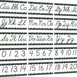 15 Pieces Cursive Alphabet Line Bulletin Board Set ABC Alphabet Banner for Pre-School Kindergarten Elementary Nursery Homeschool