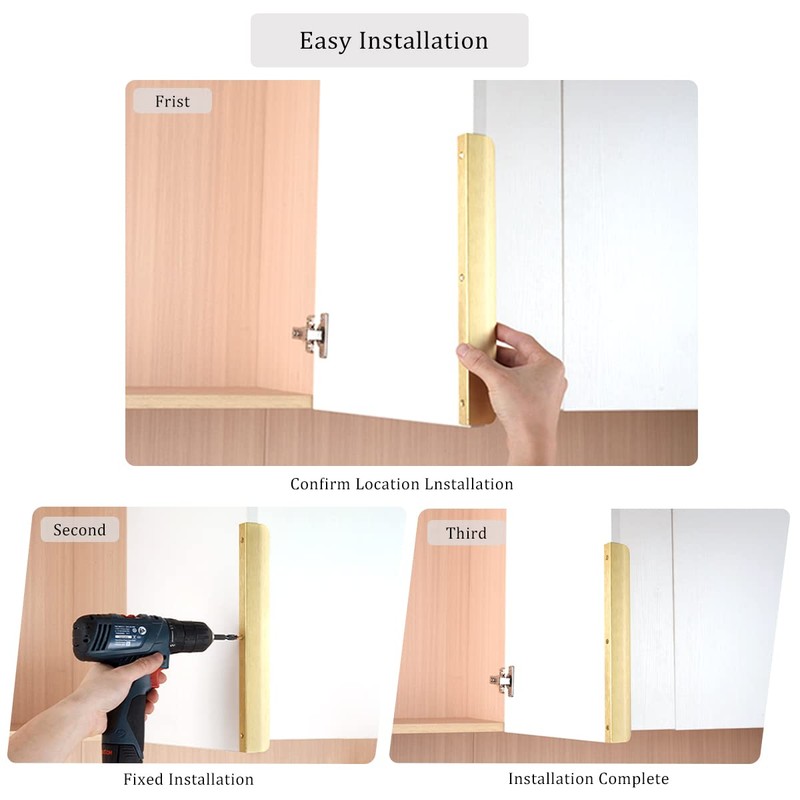 Satanga Edge Finger Tab Pulls for cabinets Kitchen Concealed Drawer