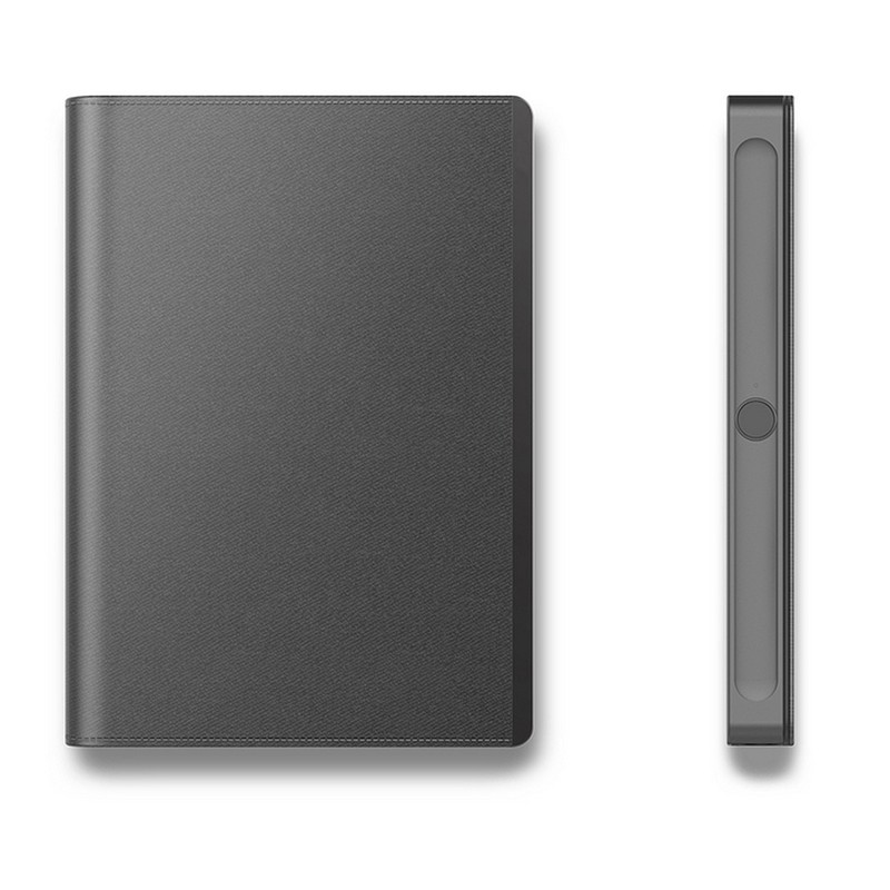 Fingerprint Lock USB Charging Security Leather Business Conference Notebook