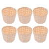 NUOBESTY 6Pcs Mini Woven Basket, Small Wicker Baskets Miniature Flower