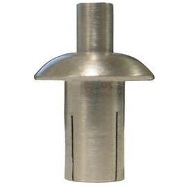 38-208-24-16 ALUMINUM DRIVE RIVET - 1/4" DIAMETER X .703-.796 GRIP RANGE, BRAZIER HEAD, PLAIN FINISH (10)