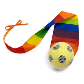 TFORESTER The Original 90s Throw & Catch Game, Flies 50+ Yards, Leather Baseball & Tri‑Color Nylon Tail, Ages 8-Football-Yellow